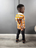 Royal Print Ankara Linen Boys Shirt