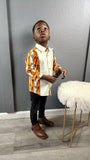 Royal Print Ankara Linen Boys Shirt